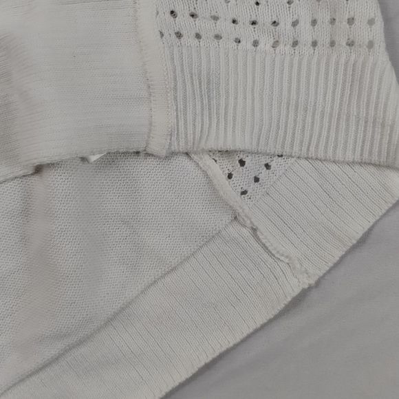 Covington Missy Crochet Shrug Core White Cardigan Sweater NWT - Picture 8 of 10